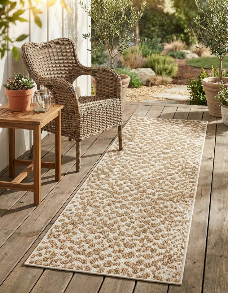 Detail image of 2' x 6' 1  Washable Safari Indoor / Outdoor Runner Rug