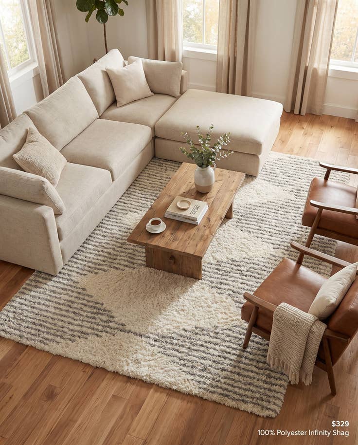 Detail image of 9' x 12' Infinity Shag Rug