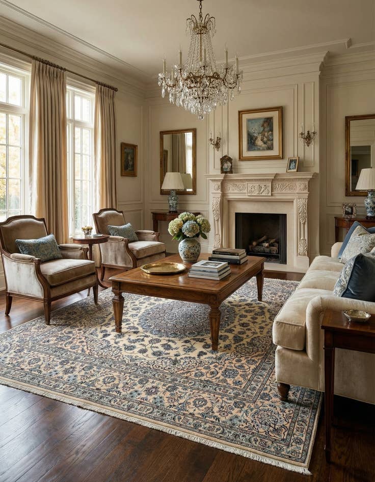 Detail image of 6' 6 x 6' 8 Nain Square Rug