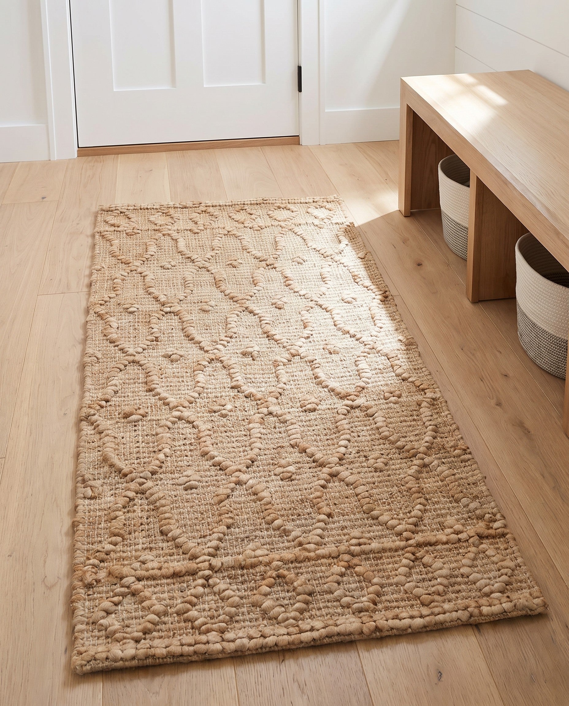 2' x 4' 1 Hand Woven Larsa Jute Runner Rug
