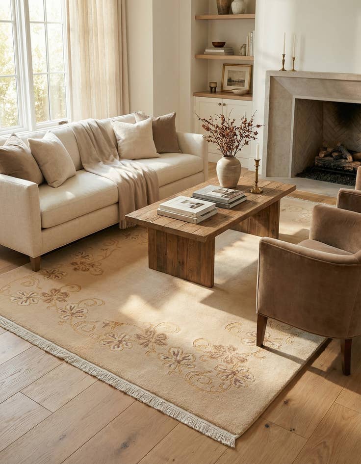 Detail image of 3' 11 x 5' 10  Hand Knotted Darya Wool Rug