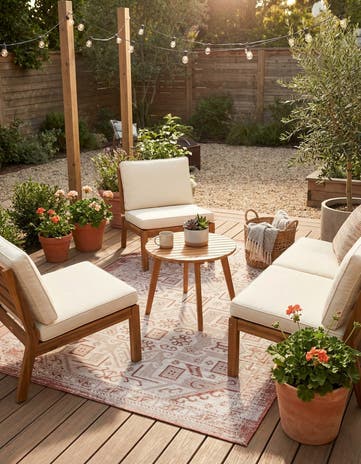 5' 3 x 8' Easy-Clean Aztec Indoor / Outdoor Rug