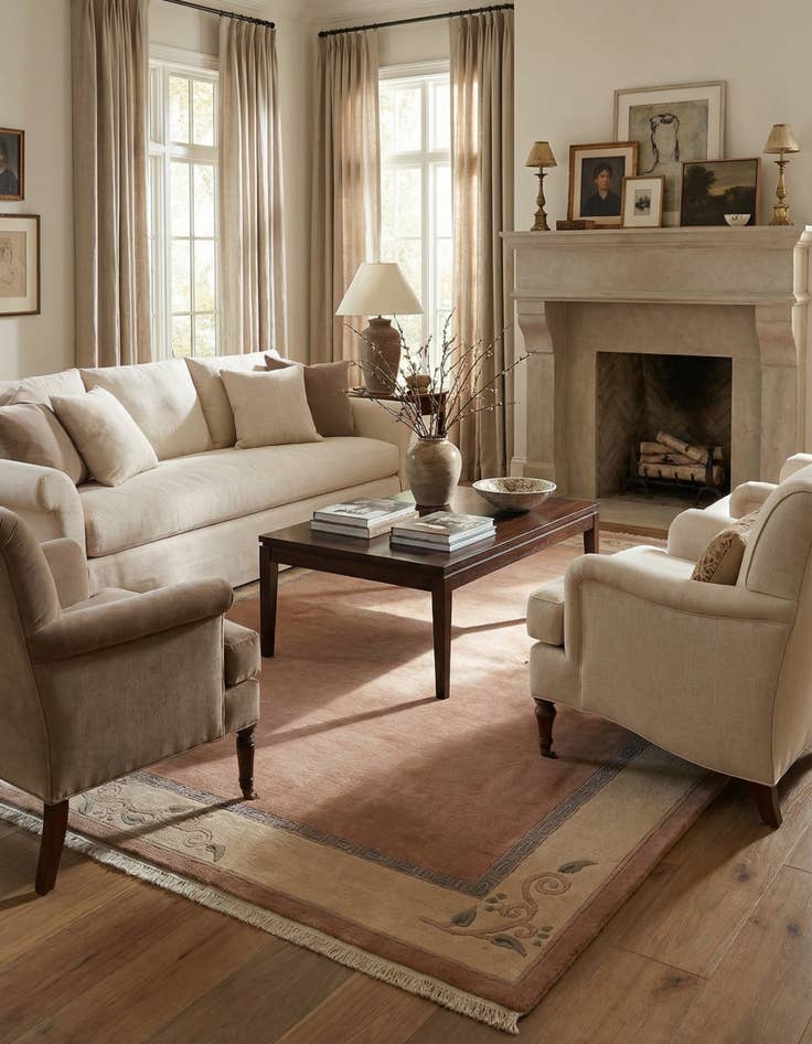 Detail image of 6' 9 x 8' 4  Hand Knotted Nepal Wool Rug