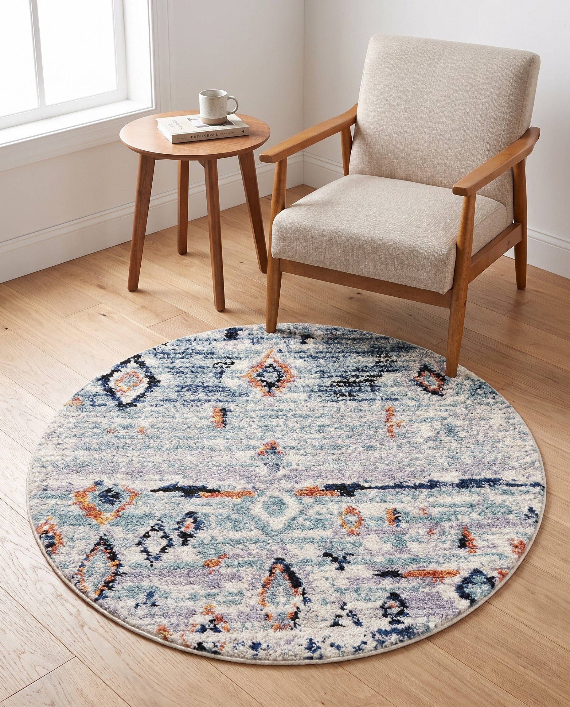 4' x 4' Morocco Round Rug