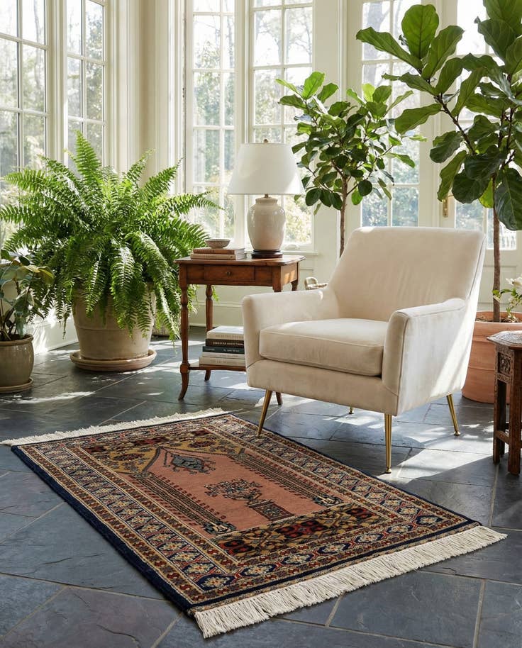 Detail image of 2' 8 x 4' 2 Hand Knotted Bokhara Wool Rug