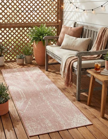 2' x 5' 3 Easy-Clean Bohemian Indoor / Outdoor Runner Rug