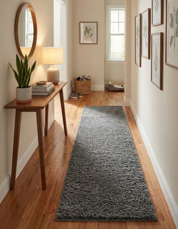 2' 7 x 10' Soft Solid Shag Runner Rug