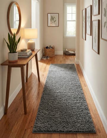 2' 7 x 10' Soft Solid Shag Runner Rug