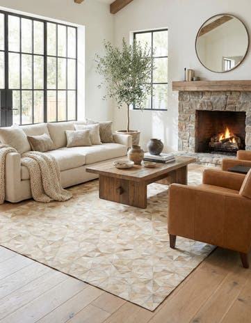 5' 8 x 7' 10 Cowhide Stocks Rug