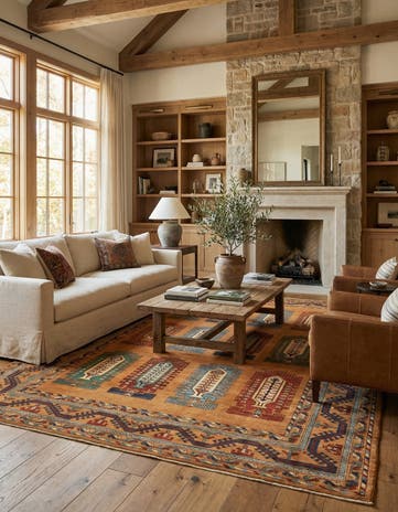 7' 2 x 9' 5 Hand Knotted Kazak Rug
