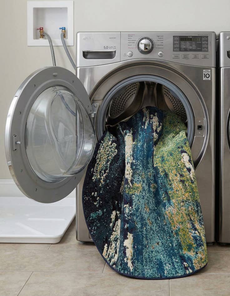 Detail image of  6' x 6'  Washable Hyacinth Round Rug