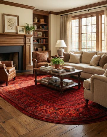 6' 1 x 9' Bokhara Oval Rug