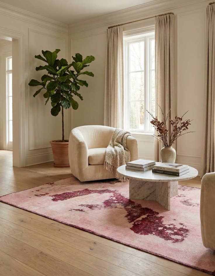 Detail image of 4' x 5' 10  Hand Knotted Ultra Vintage Persian Wool Rug