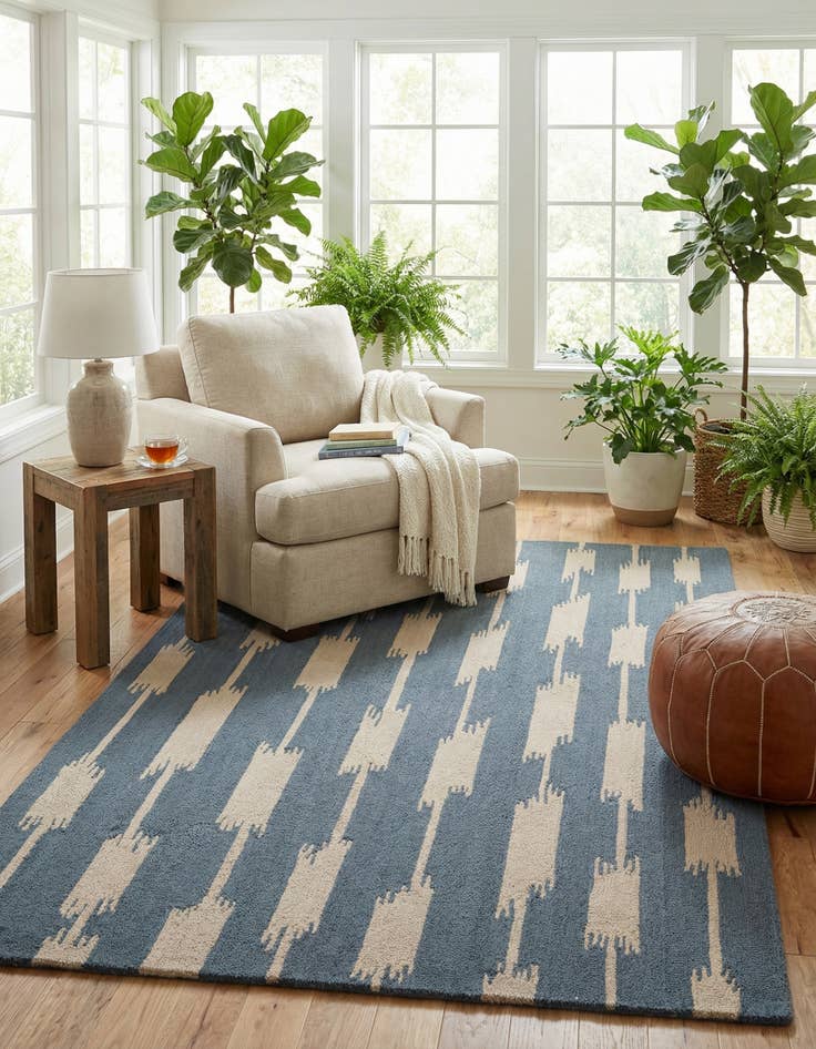 Detail image of 5' 1 x 8' 1 Hand Tufted Wool Rug