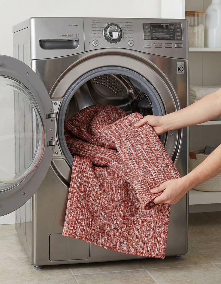 Detail image of 2' x 6'  Washable Solid Indoor / Outdoor Runner Rug