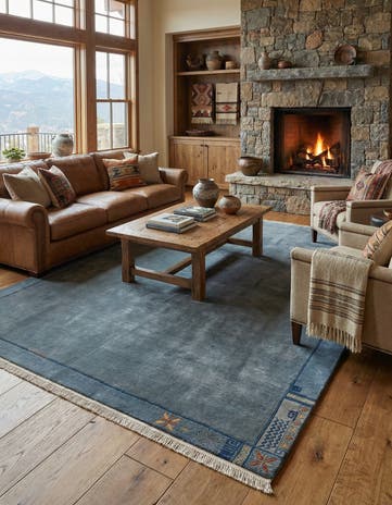 6' 9 x 8' 3 Hand Knotted Tibet Wool Rug