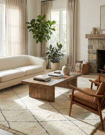 7' x 10' 2 Hand Knotted Moroccan Wool Rug
