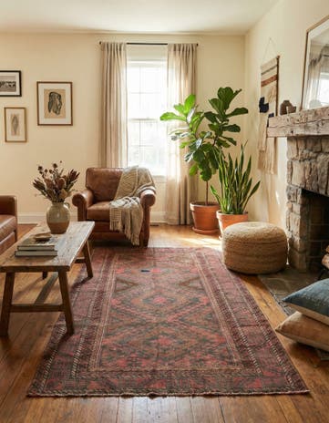 3' 5 x 6' 1 Hand Knotted Ultra Vintage Persian Wool Rug