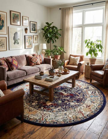 10' x 10' Nain Design Round Rug
