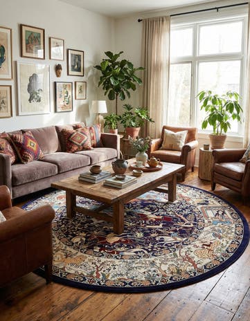 10' x 10' Nain Design Round Rug