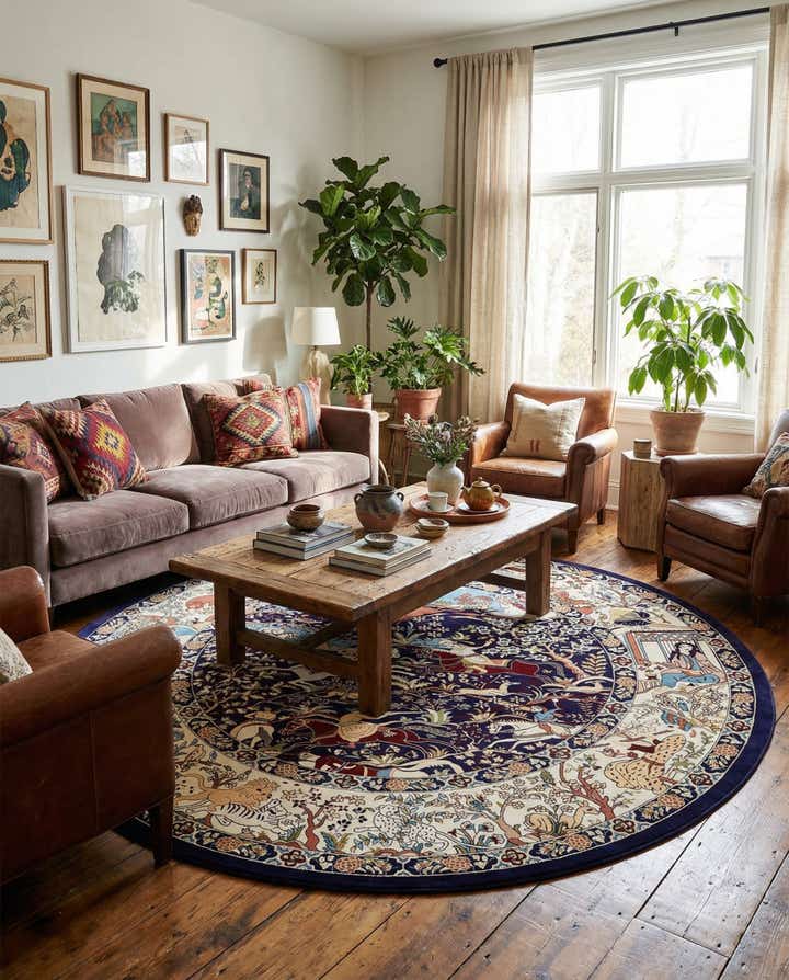 10' x 10' Nain Design Round Rug