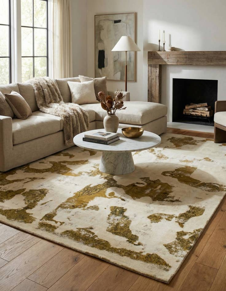 Detail image of 9' x 12'  Hand Knotted Ultra Vintage Persian Wool Rug