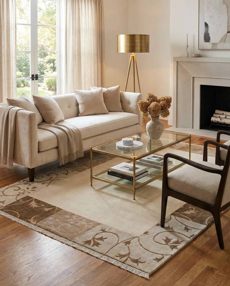 Detail image of 5' 7 x 7' 10 Hand Knotted Darya Wool Rug