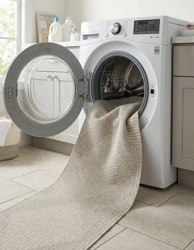 Detail image of  2' x 8'  Washable Modern Indoor / Outdoor Runner Rug