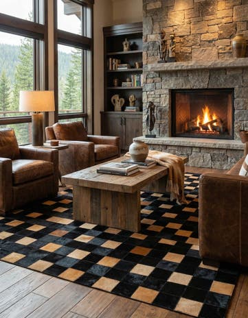 5' x 7' 10 Cowhide - Patchwork Rug