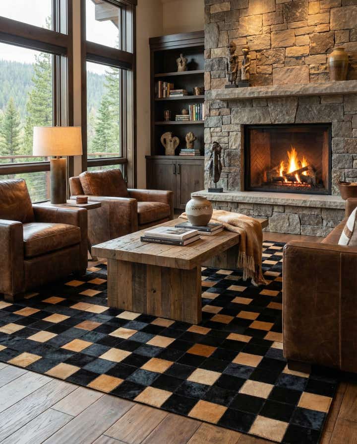 5' x 7' 10 Cowhide - Patchwork Rug