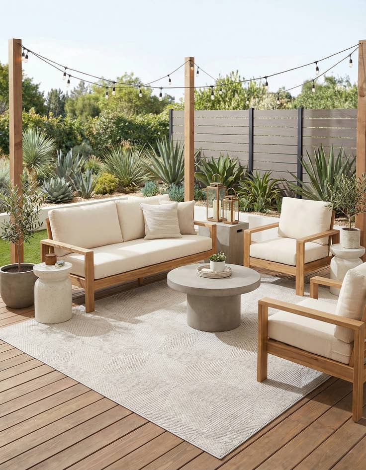 Detail image of 10' x 10'  Washable Sabrina Soto Indoor / Outdoor Square Rug