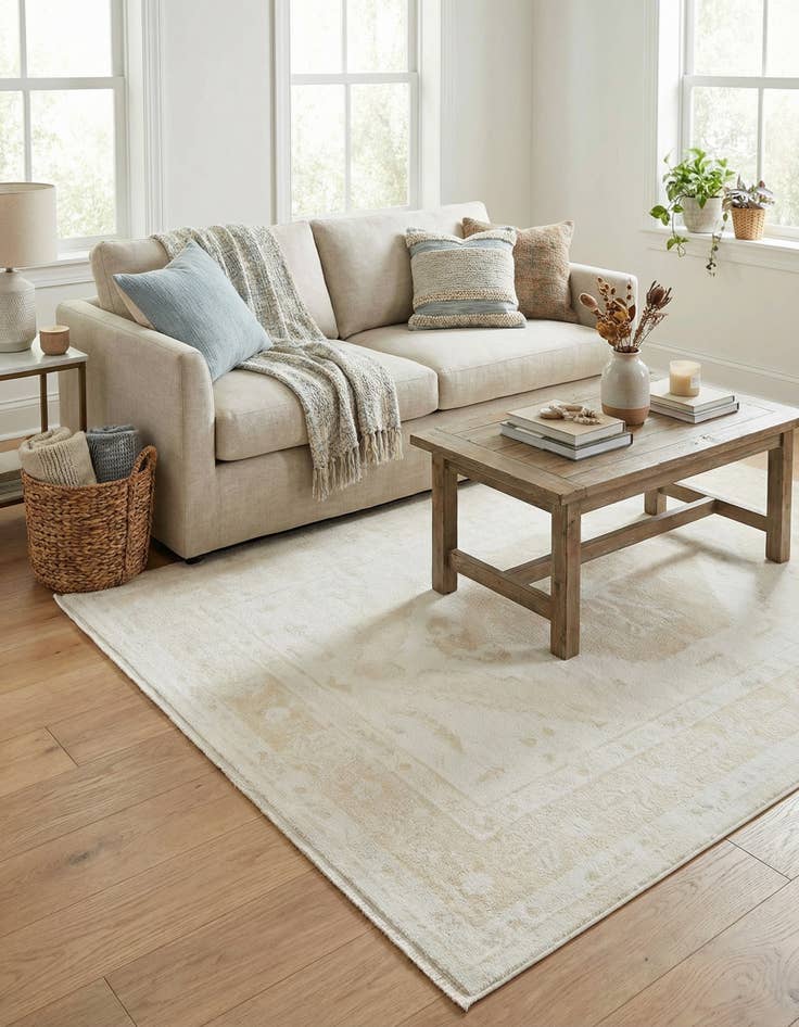 Detail image of  5' 3 x 8' Nain Design Rug