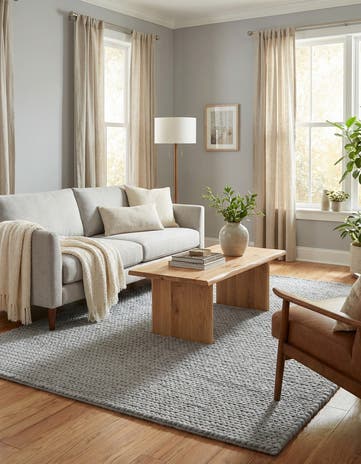 5' 1 x 8' Hand Woven Lana New Zealand Wool Rug