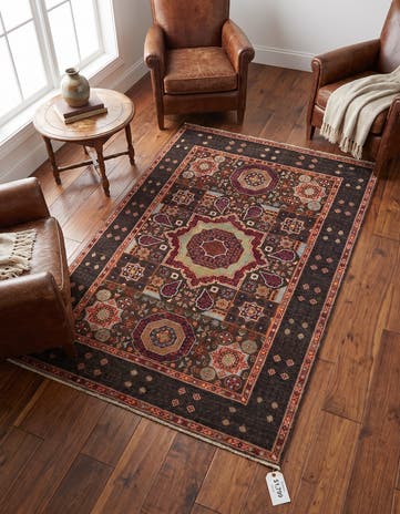 4' 1 x 5' 10 Hand Knotted Mamluk Ziegler Rug