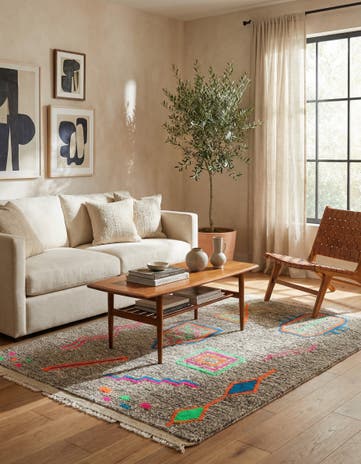5' x 6' 10 Hand Knotted Moroccan Wool Rug