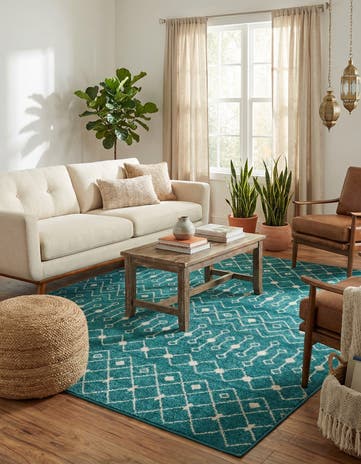 7' 10 x 7' 10 Moroccan Trellis Square Rug