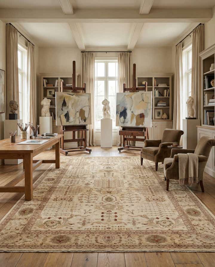 11' 11 x 19' 1 Hand Knotted Peshawar Ziegler Rug