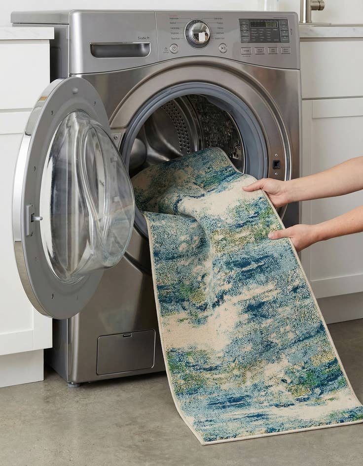 Detail image of 2' 7 x 10'  Washable Spectrum Runner Rug