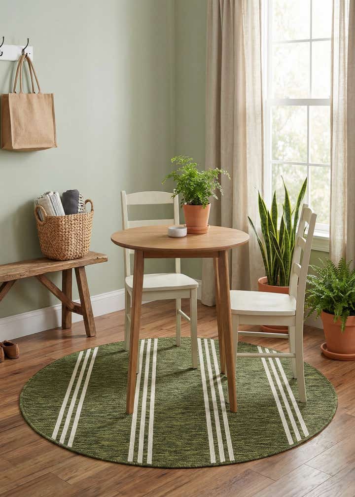 4' x 4' Easy-Clean Jill Zarin Anguilla Indoor / Outdoor Round Rug