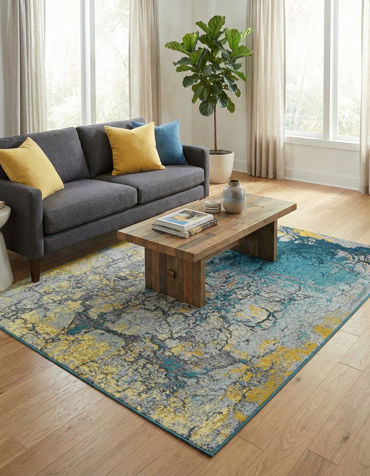 Detail image of 5' x 7' Easy-Clean Modern Indoor / Outdoor Rug