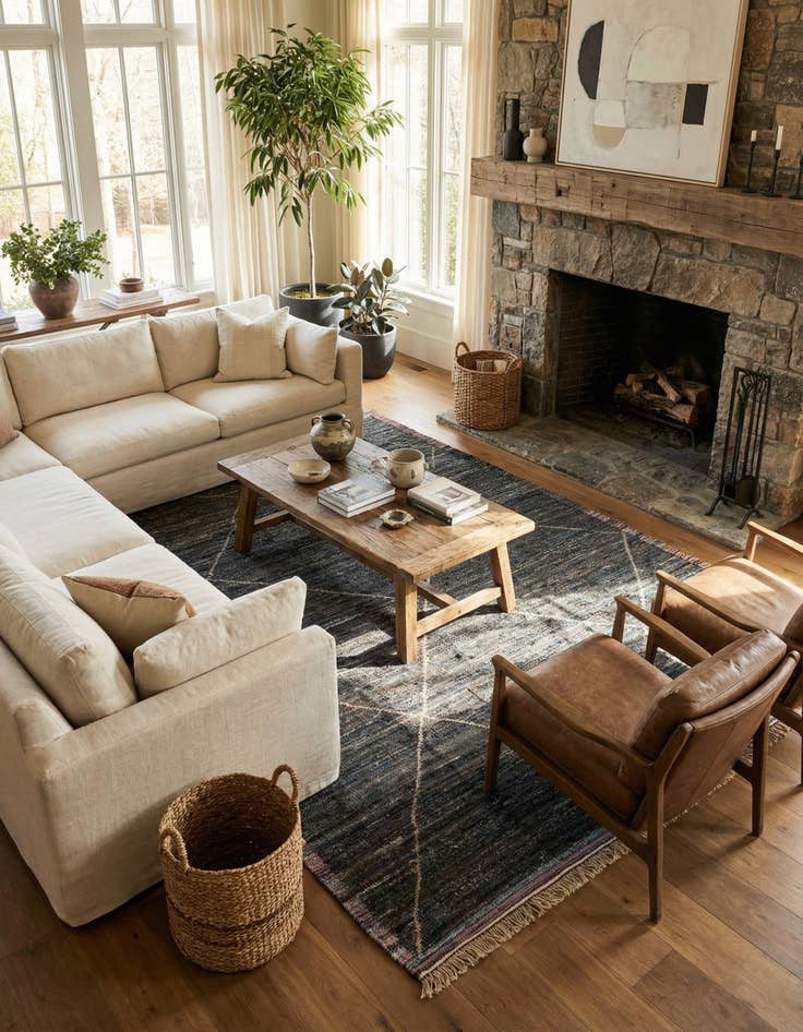 Detail image of 9' 1 x 12' 8  Hand Knotted Moroccan Wool Rug