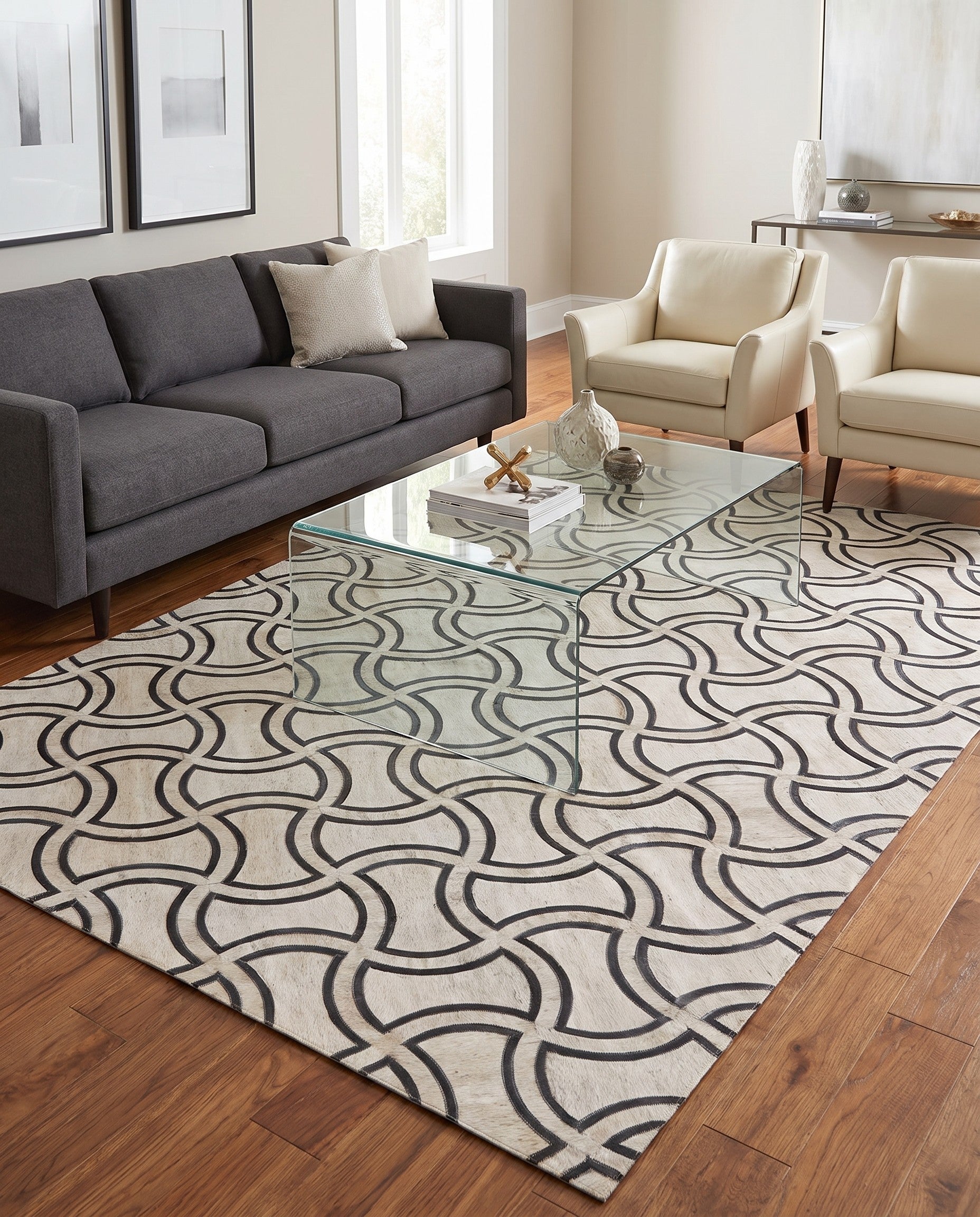5' 1 x 8' 1 Cowhide Rug