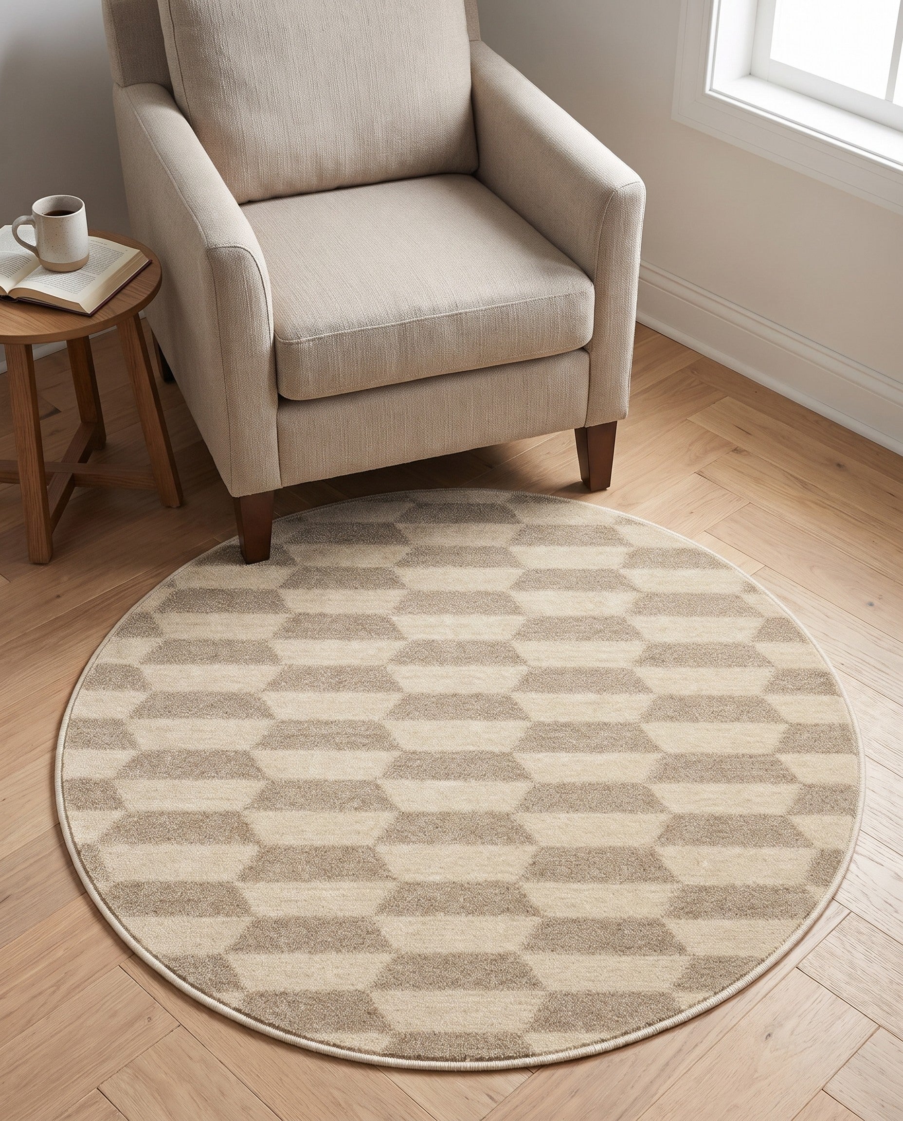 3' x 3' Contour Round Rug