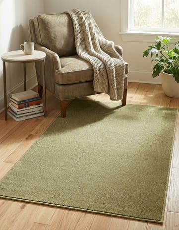 Pastel Green Everyday Solid Rug