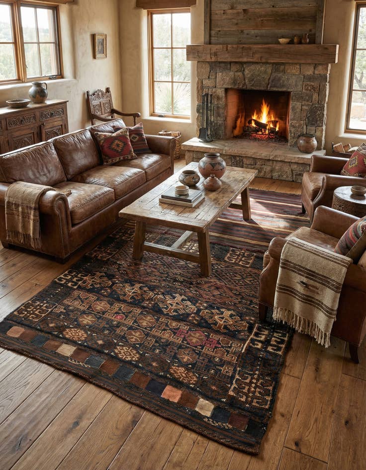 Detail image of  6' 3 x 9' 1 Torkman Rug