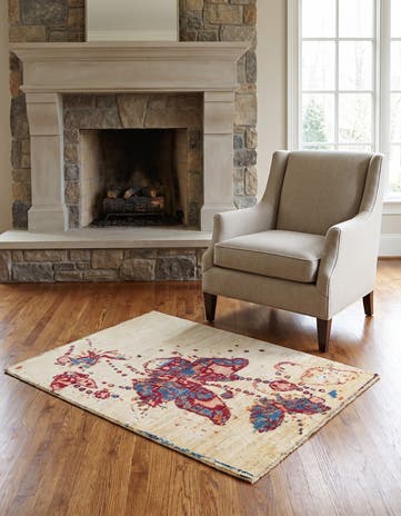 3' 3 x 4' 9 Hand Knotted Kazak Rug