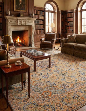 9' 7 x 13' 2 Hand Knotted Tabriz Persian Wool Rug