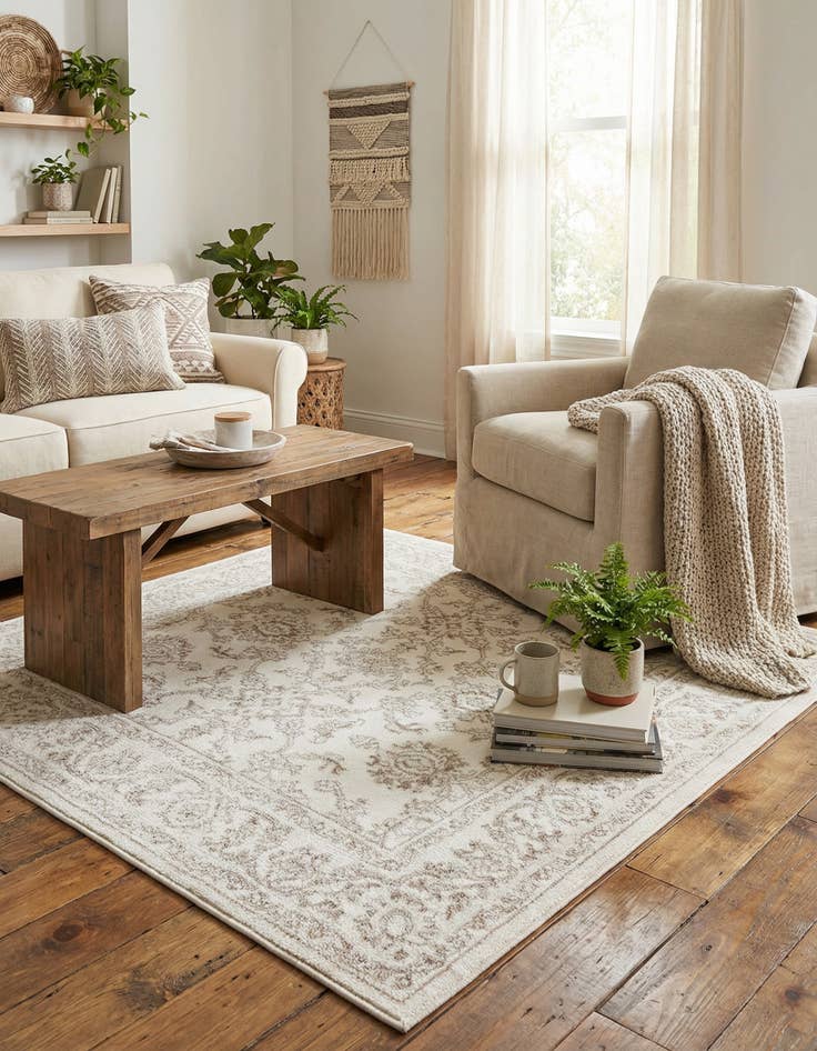 Detail image of 4' x 4' Charlotte Square Rug