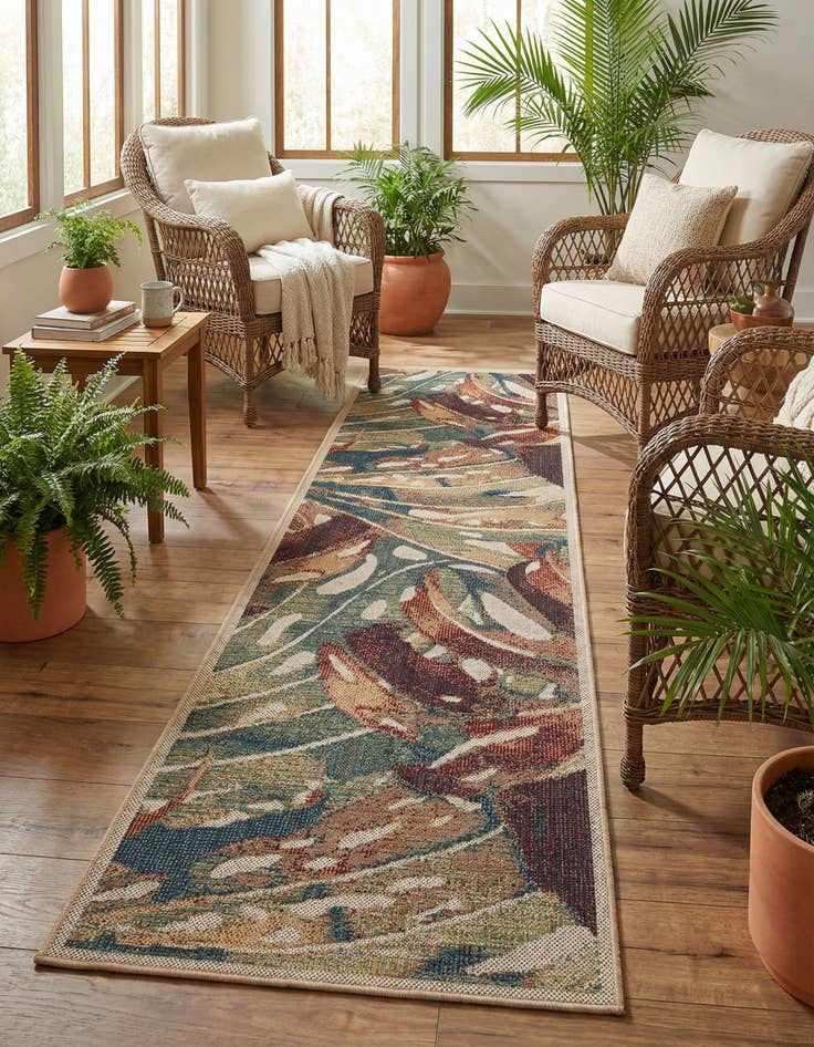 Detail image of 2' 7 x 10'  Washable Baja Indoor / Outdoor Runner Rug