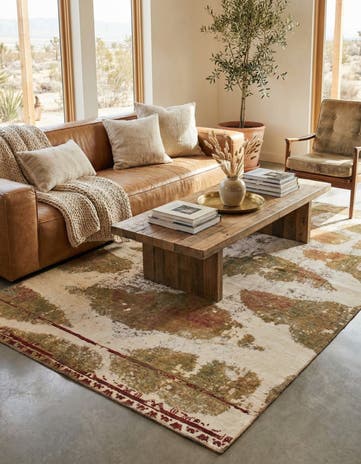5' 10 x 9' 5 Hand Knotted Ultra Vintage Persian Wool Rug